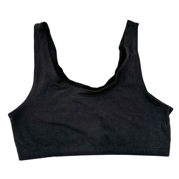 Hanes Set Of 2 Sports Bras Womens Large Black Cotton Spandex Blend - Picture 2 of 4